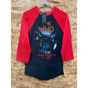 Rare Vintage The Who American Tour 1982 Tour Raglan Rock Band Tee Large